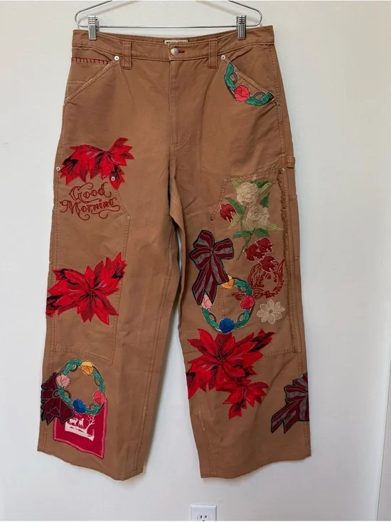 NWOT Free People We The Free Bright Time Craft Pants Size 14 - Picture 4 of 16